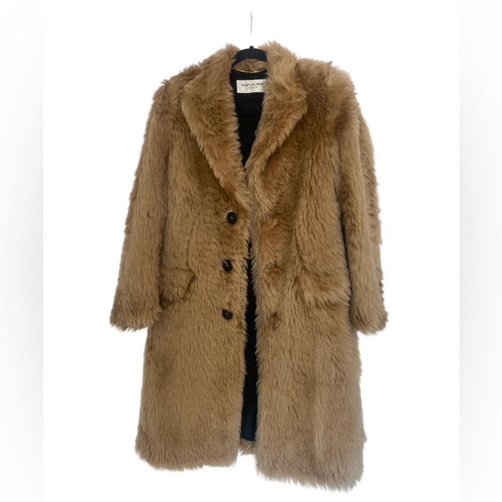HP🎉 Saint Laurent Faux Fur Coat - Picture 4 of 14